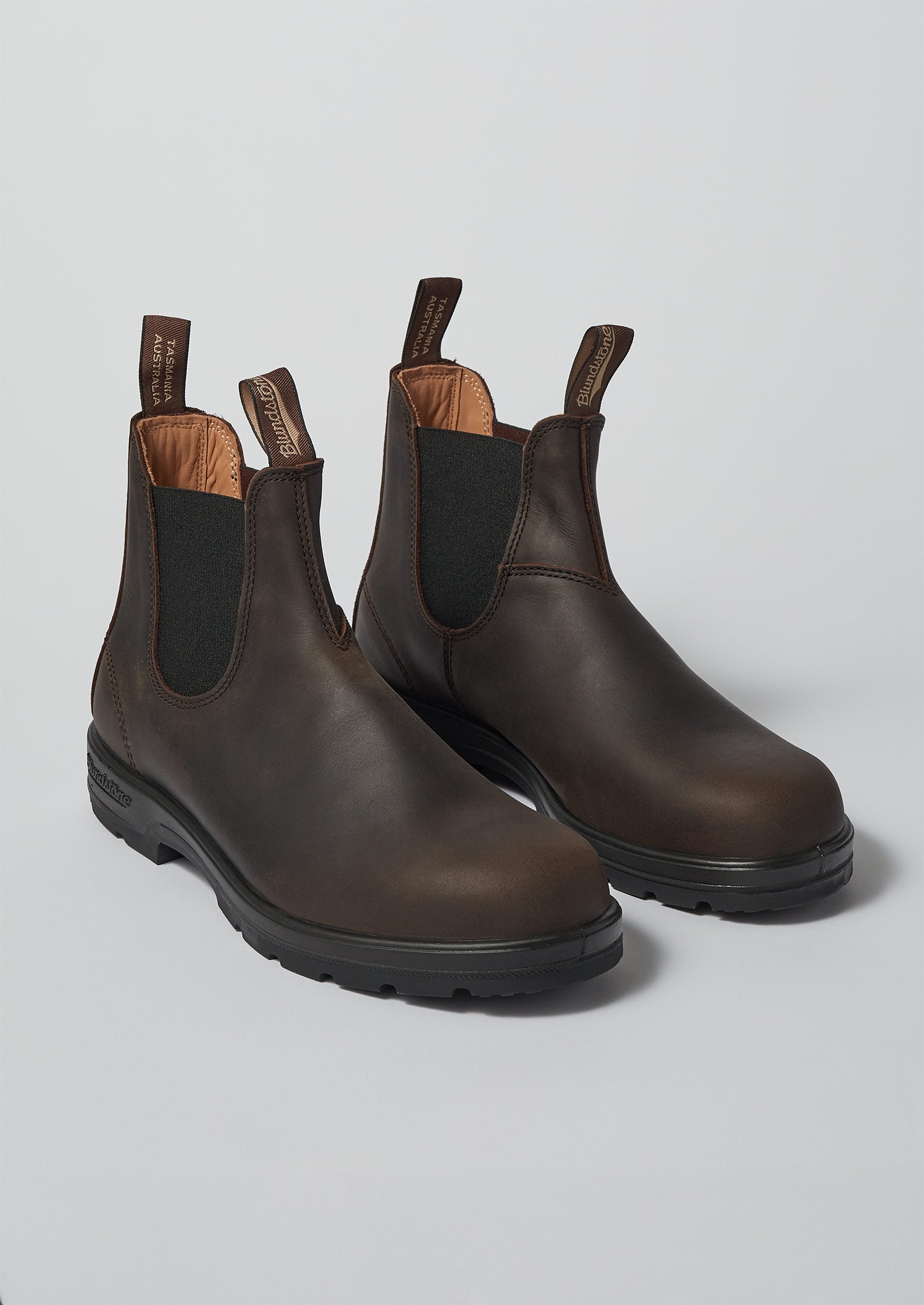 Dark Brown Blundstone Pull-On Leather Boots
