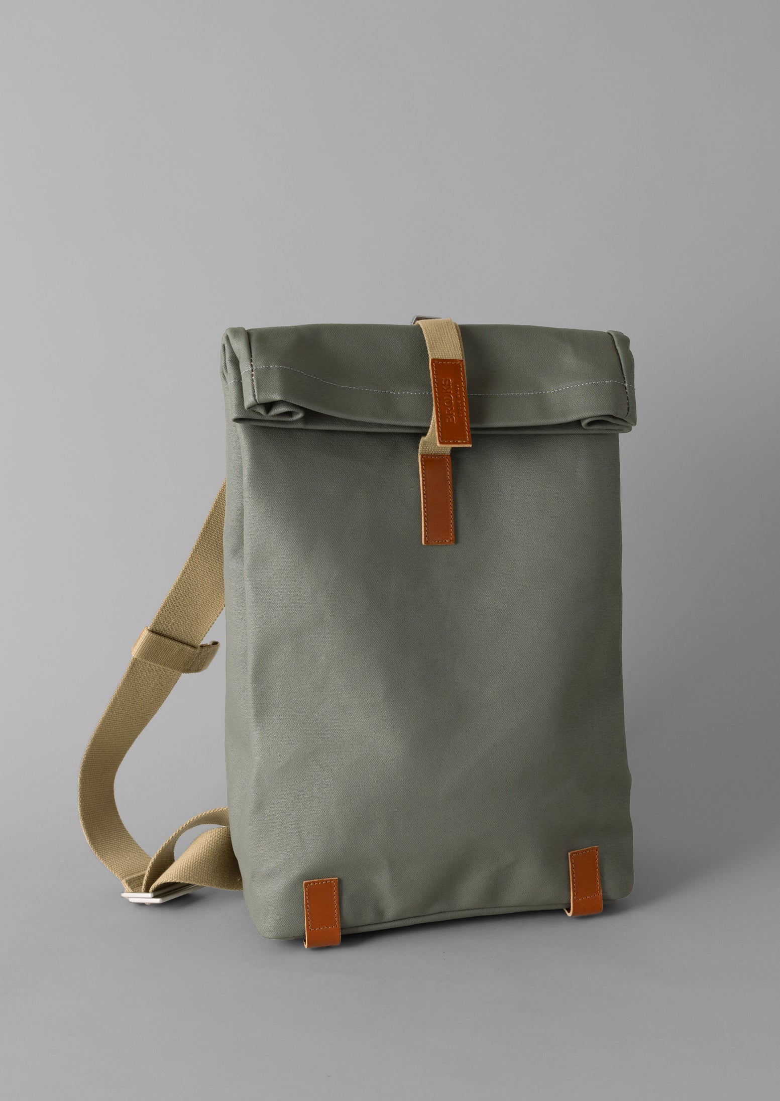 Brooks Pickwick Sage Canvas Backpack – Stylish & Durable