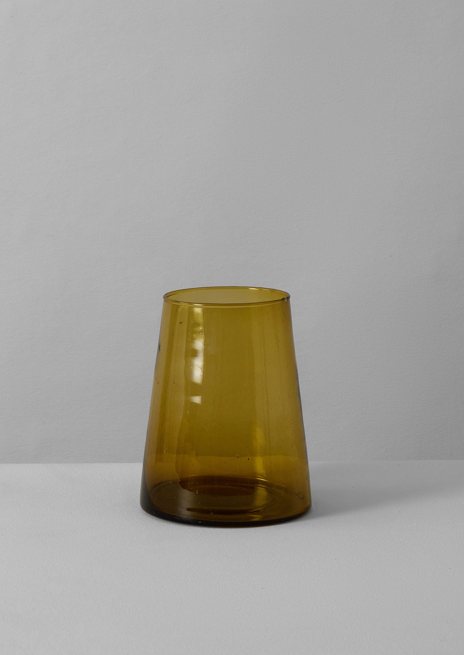 Amber Moroccan Glass Vase – Handcrafted Decor
